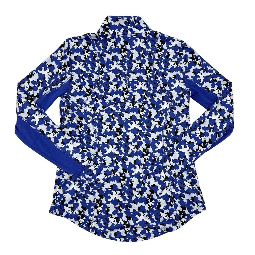 Zero Restriction Golf Pullover Top Womens Size Small Blue Camouflage Performance - Picture 2 of 10